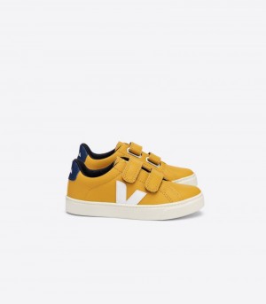 Kids Veja Esplar Chromefree Trainers Yellow / White KSA | FGQ-1457