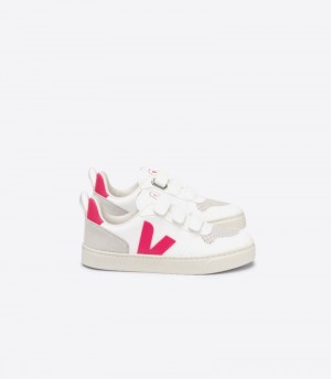 Kids Veja V-10 CWL Trainers White / Rose KSA | QQO-0032