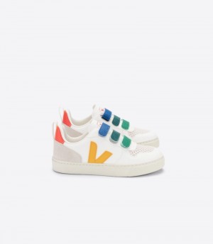 Kids Veja V-10 Chromefree Trainers White / Multicolor KSA | IPC-4390