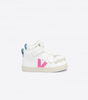 Kids Veja V-10 Mid CWL Trainers White / Rose KSA | IUY-5152