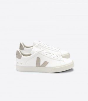 Mens Veja Campo Chromefree Trainers White / Beige KSA | KSACZL