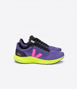 Mens Veja Marlin Lt V Knit Trainers Purple / Rose / Yellow KSA | NU37BB