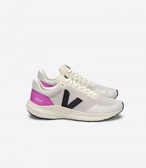 Mens Veja Marlin V-knit Trainers Pink / Black / Purple KSA | 6N7L2F