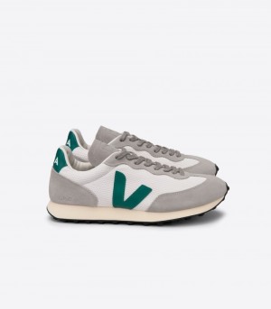 Mens Veja Rio Branco Alveomesh Trainers Grey / White / Green KSA | OQ5A64