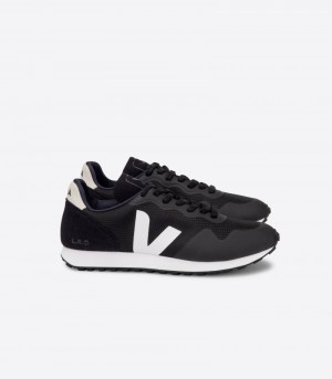 Mens Veja Sdu B-Mesh Trainers Black / White KSA | QCU-3819