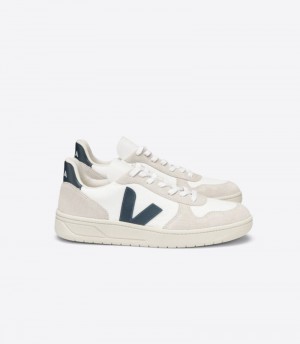 Mens Veja Vstore V-10 Bmesh Trainers White / Navy KSA | 9P1NXS