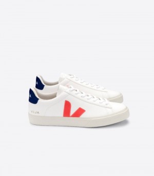 Womens Veja Campo Chromefree Trainers White / Orange KSA | Q3GDNM