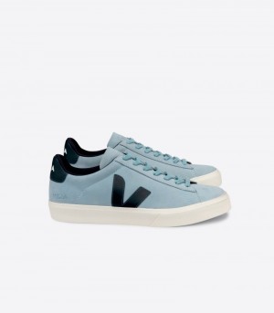 Womens Veja Campo Nubuck Trainers Blue / Navy KSA | D4O7N5