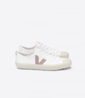 Womens Veja Nova Canvas Trainers White / Pink KSA | MHM-2682