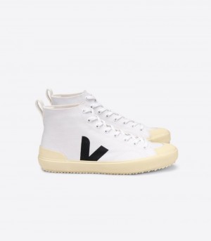 Womens Veja Nova Ht Canvas Trainers White / Black KSA | BJM-9407