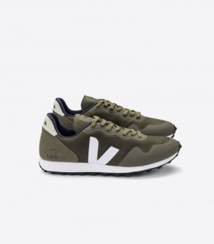 Womens Veja Sdu B-Mesh Trainers Olive / White KSA | TSV-3588