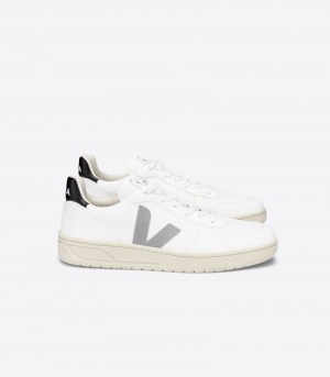 Womens Veja V-10 CWL Trainers White / Grey / Black KSA | B8G53I