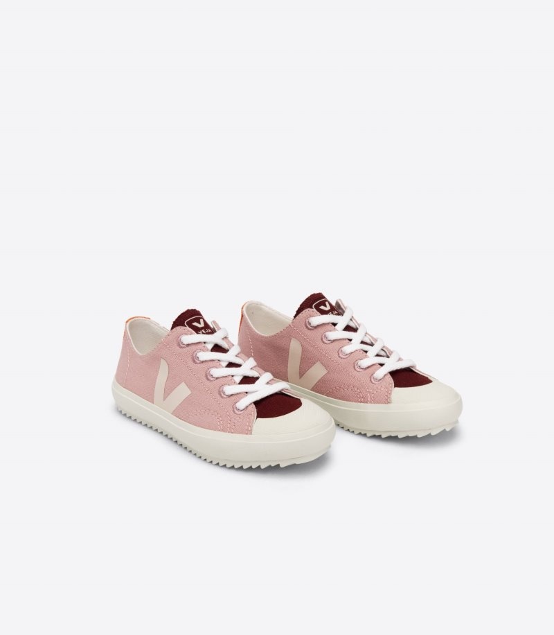 Kids Veja Flip Canvas Trainers Pink KSA | QAJ-6018