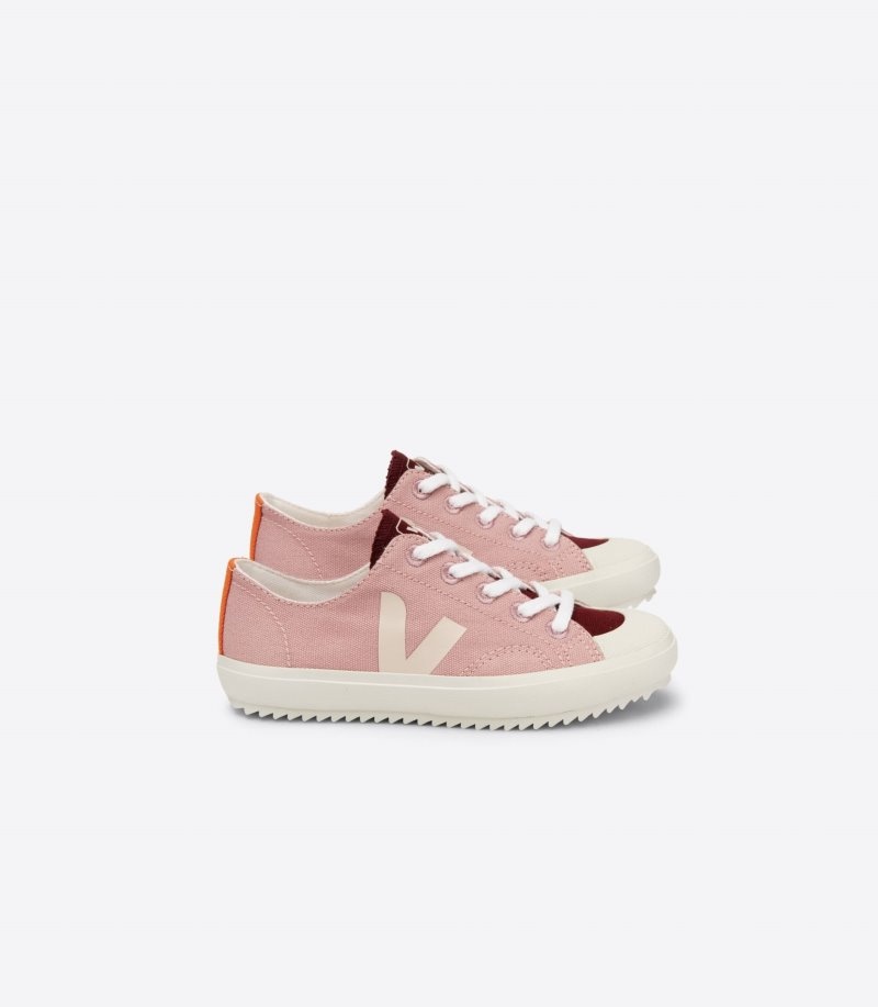 Kids Veja Flip Canvas Trainers Pink KSA | QAJ-6018