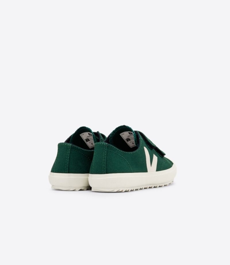 Kids Veja Ollie Canvas Trainers Green / White KSA | UIM-4488