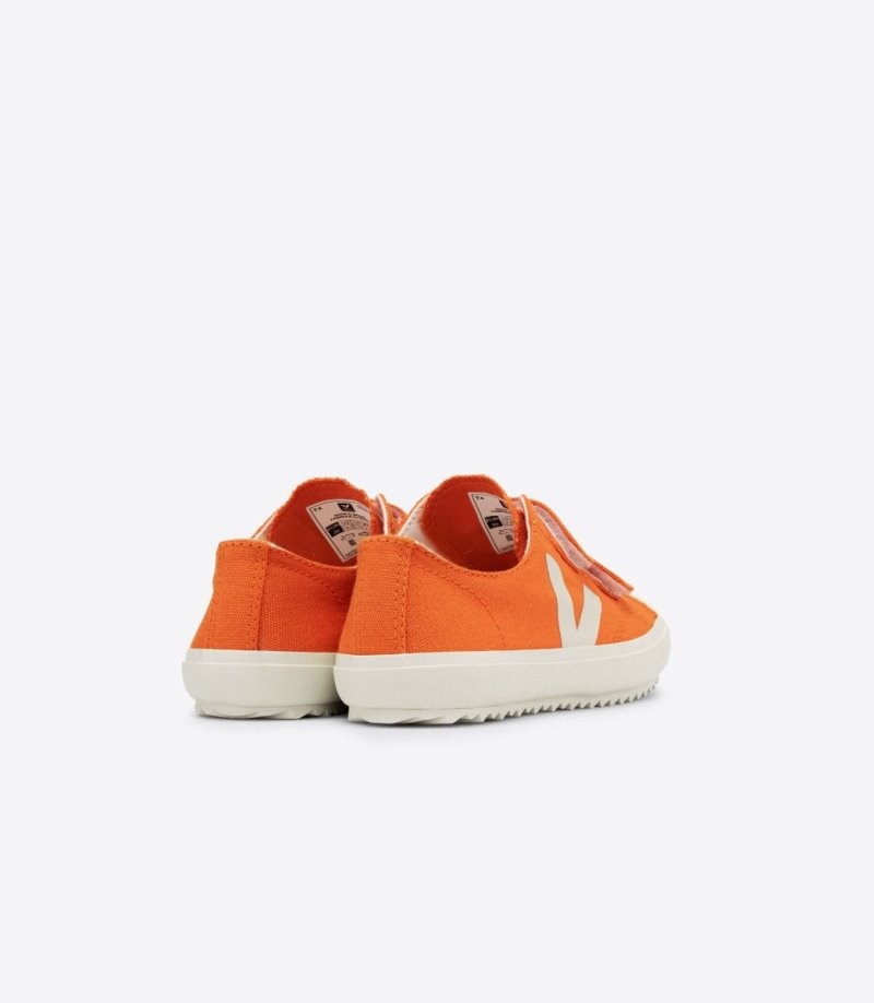 Kids Veja Ollie Canvas Trainers Orange / White KSA | XDG-6806