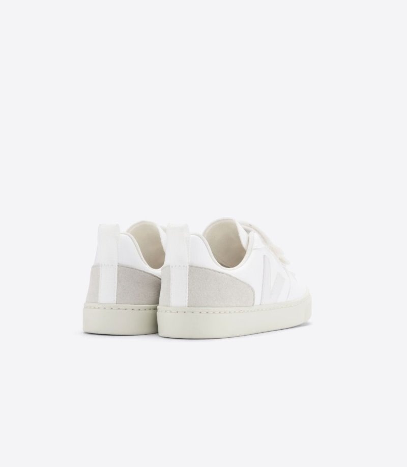 Kids Veja V-10 CWL Trainers White / Beige KSA | BVE-2363