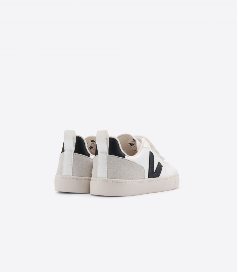 Kids Veja V-10 CWL Trainers White / Black KSA | OBH-5186