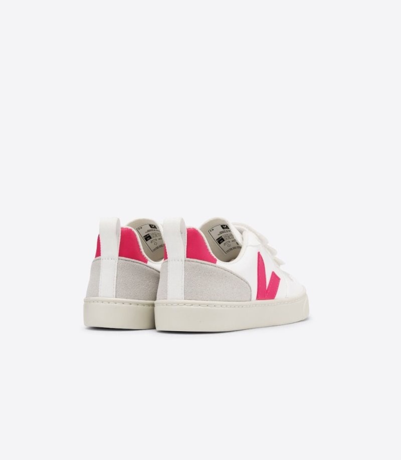 Kids Veja V-10 CWL Trainers White / Rose KSA | QQO-0032