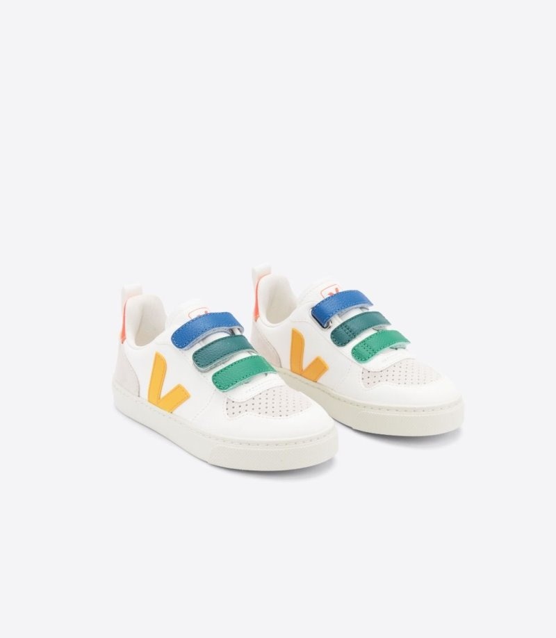 Kids Veja V-10 Chromefree Trainers White / Multicolor KSA | IPC-4390