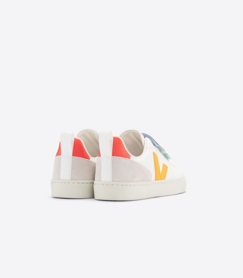 Kids Veja V-10 Chromefree Trainers White / Multicolor KSA | IPC-4390