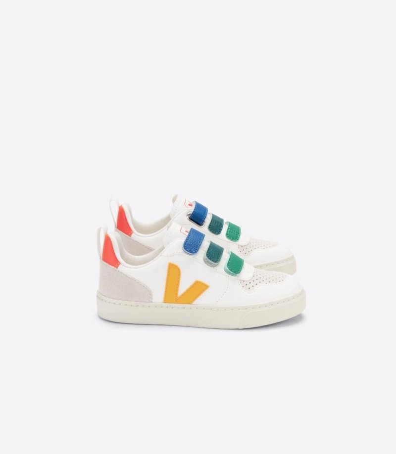 Kids Veja V-10 Chromefree Trainers White / Multicolor KSA | IPC-4390