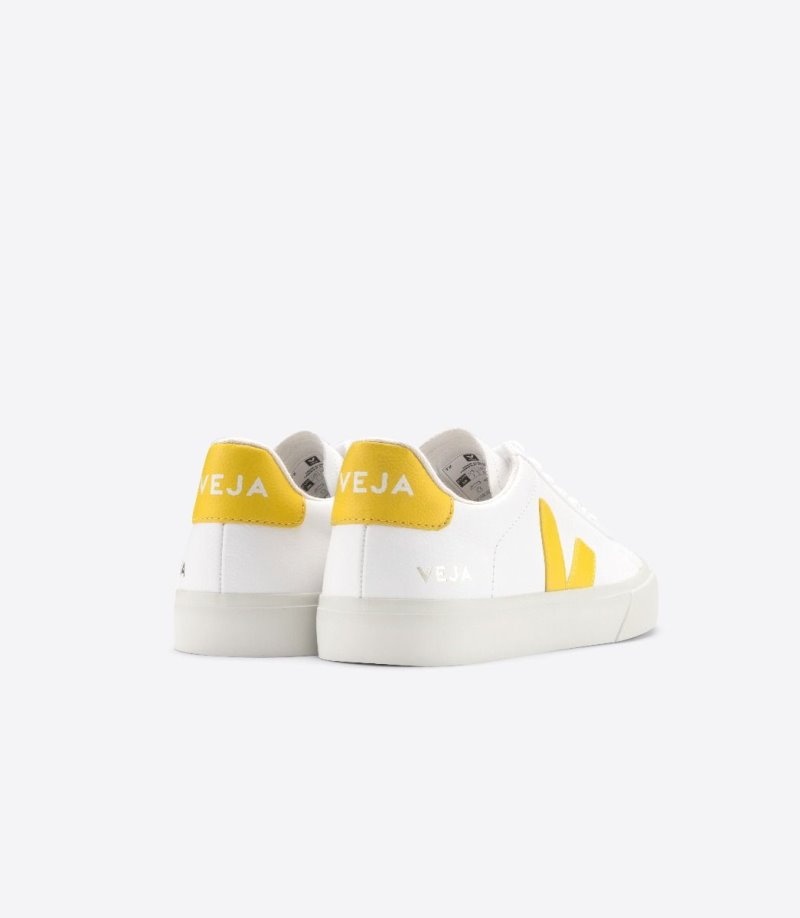 Mens Veja Campo Chromefree Trainers White / Yellow KSA | VJKSV0