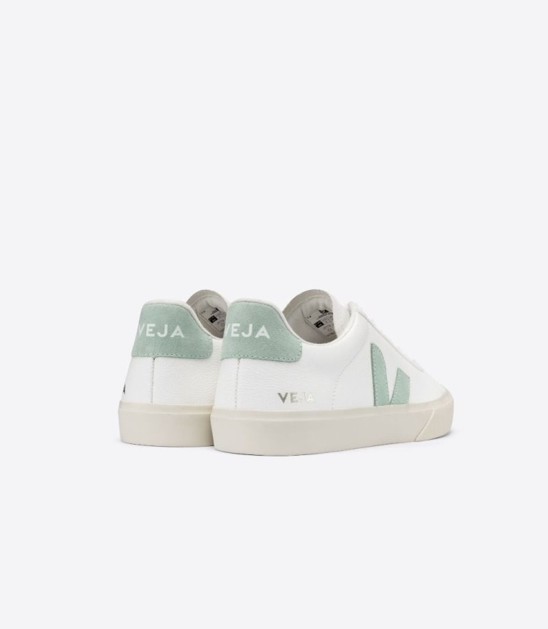 Mens Veja Campo Chromefree Trainers White / Light Green KSA | K1GHAT