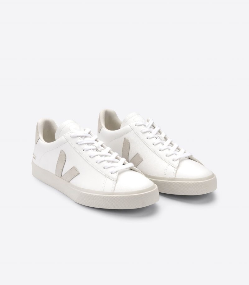 Mens Veja Campo Chromefree Trainers White / Beige KSA | KSACZL