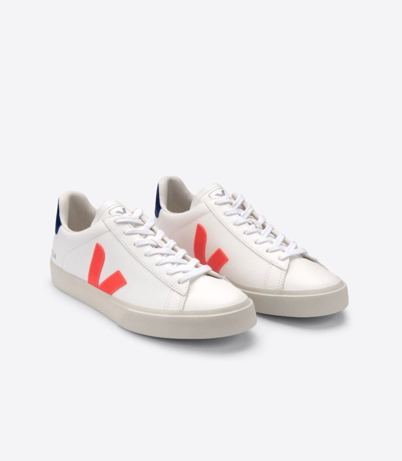 Mens Veja Campo Chromefree Trainers White / Orange KSA | GZYV5Y