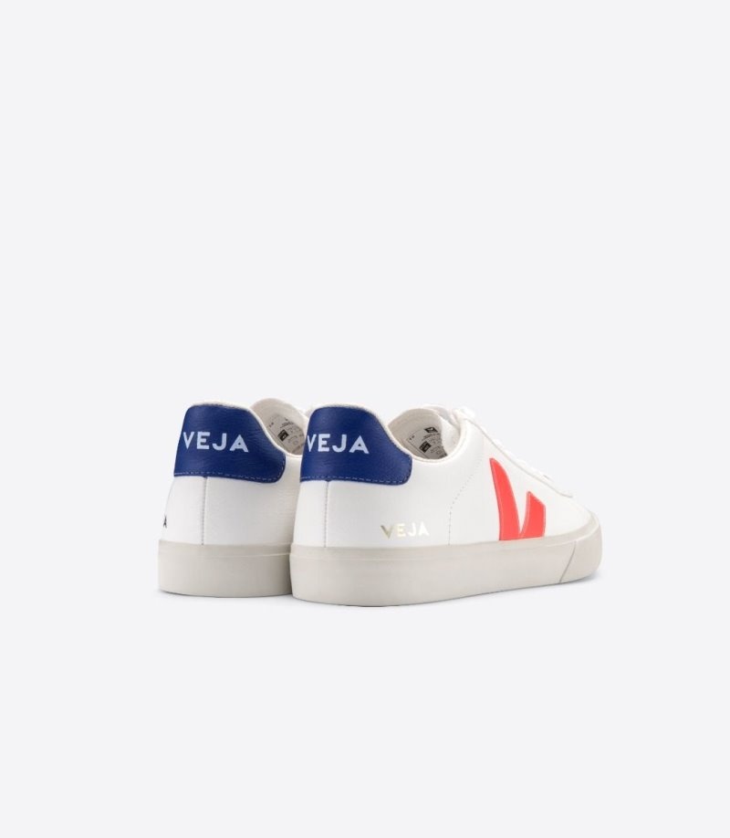 Mens Veja Campo Chromefree Trainers White / Orange KSA | GZYV5Y