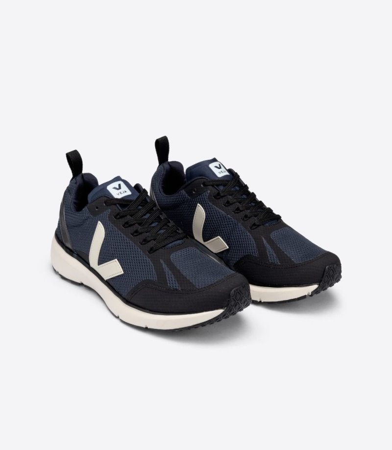 Mens Veja Condor 2 Alveomesh Trainers Black / Dark Blue KSA | WJFBCN