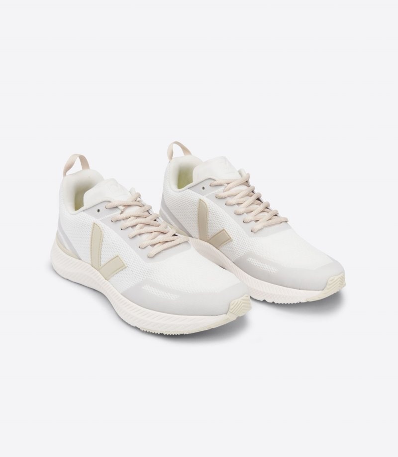 Mens Veja Impala Jacquard Trainers White / Beige KSA | STZARK