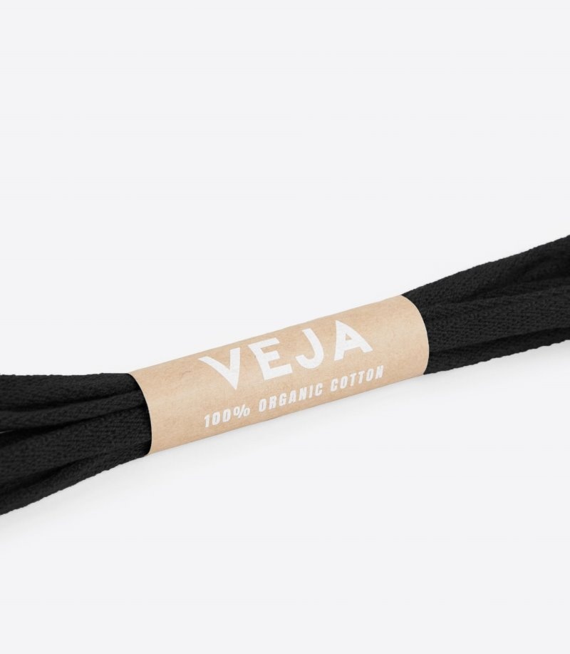 Mens Veja Laces Organic Cotton Laces Black KSA | GPP-9514