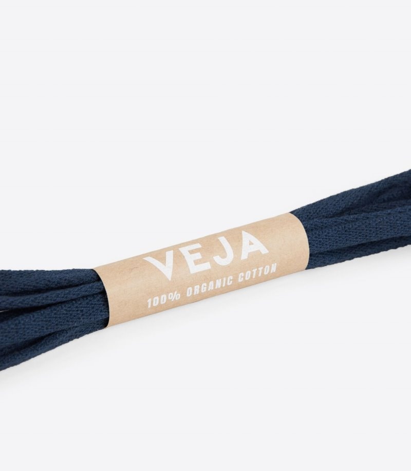 Mens Veja Laces Organic Cotton Laces Navy KSA | YBV-8243