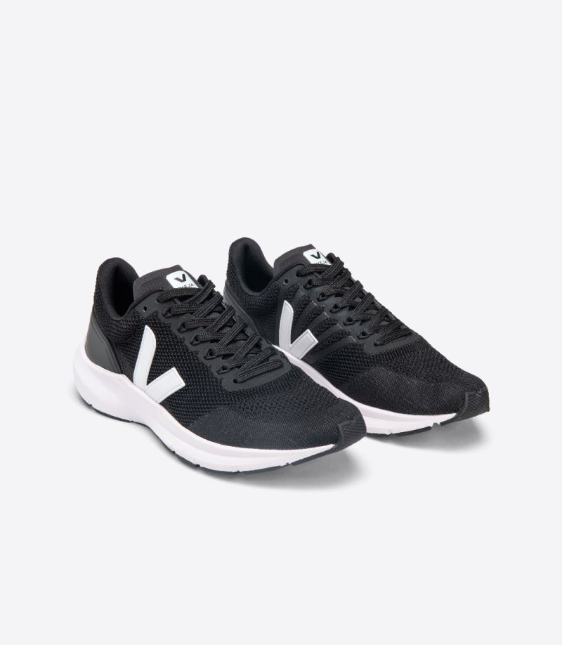 Mens Veja Marlin V-knit Trainers Black / White KSA | YKRBC4