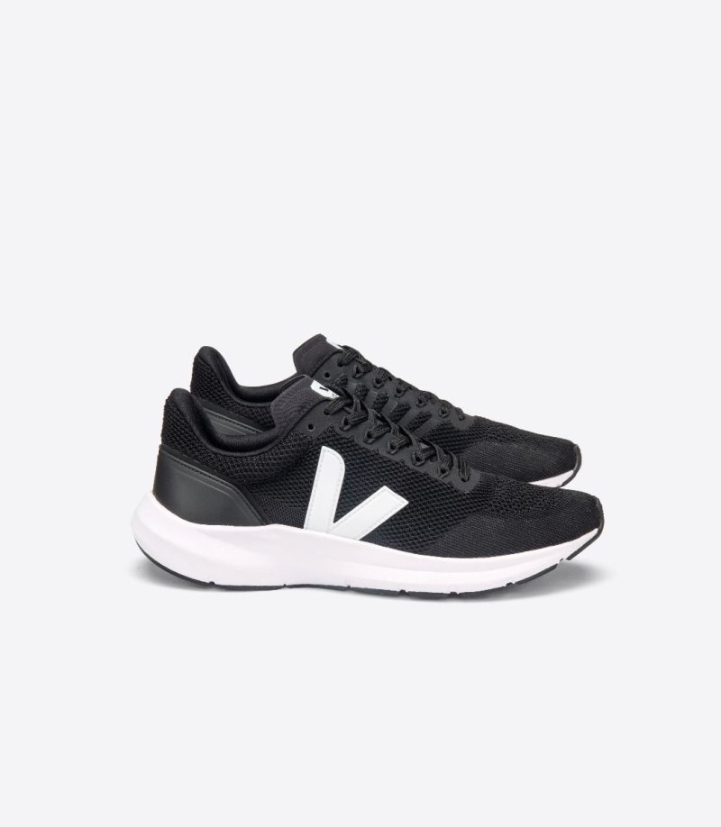 Mens Veja Marlin V-knit Trainers Black / White KSA | YKRBC4