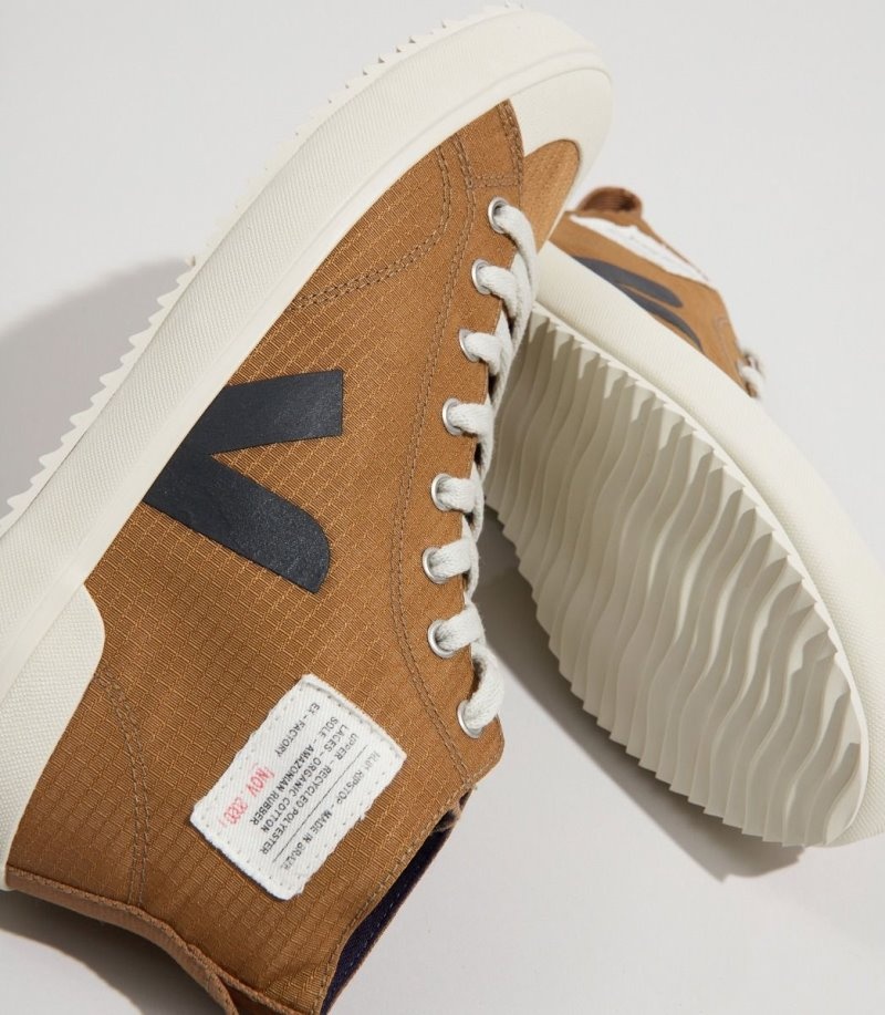 Mens Veja Nova Hl Ripstop Trainers Brown / Black KSA | PXT-3201