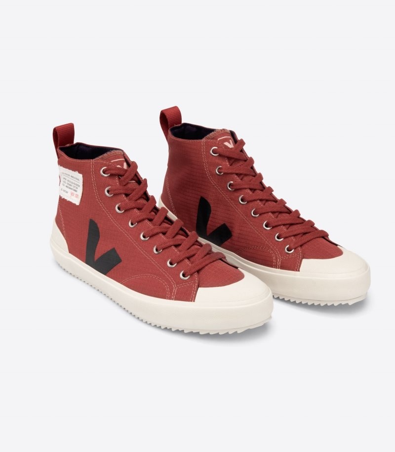 Mens Veja Nova Hl Ripstop Trainers Red / Black KSA | HVI-9234