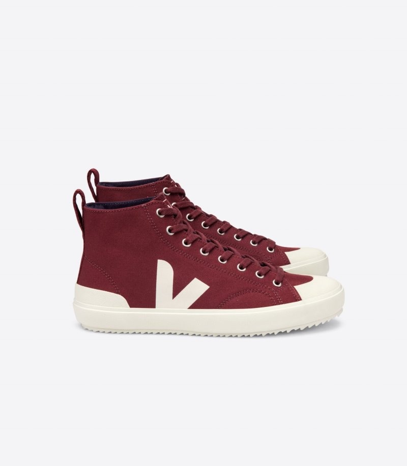 Mens Veja Nova Ht Canvas Trainers Burgundy KSA | JEY-5192