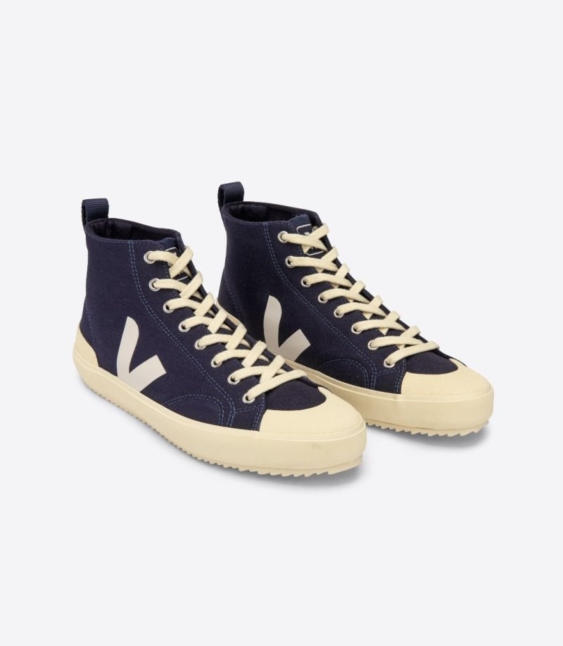 Mens Veja Nova Ht Canvas Trainers Navy KSA | OTF-2938