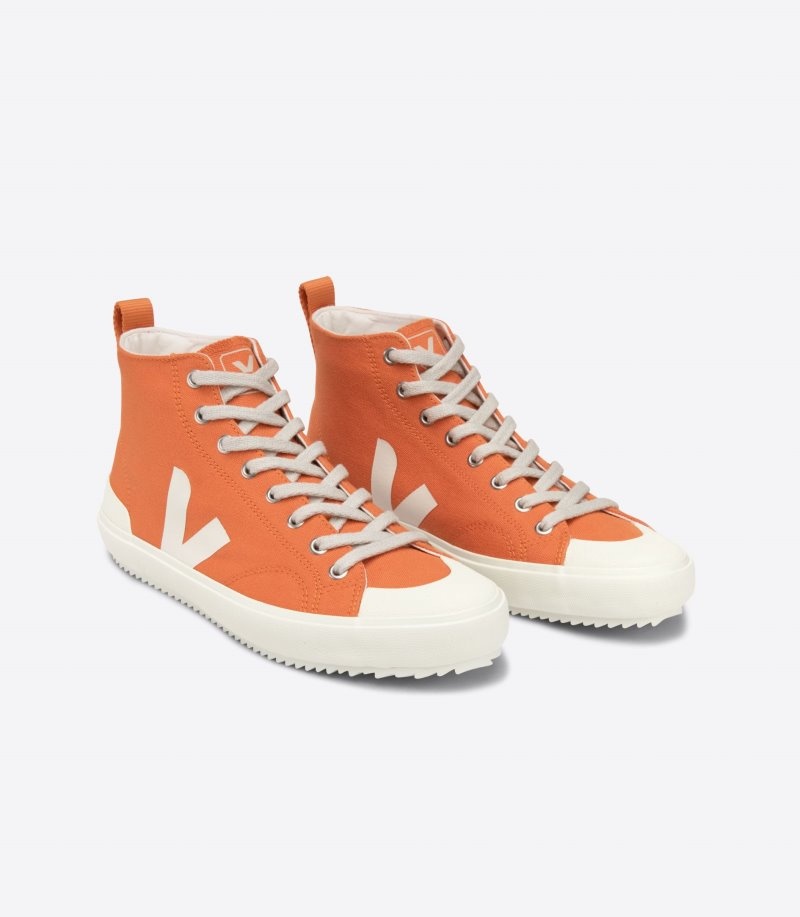 Mens Veja Nova Ht Canvas Trainers Orange / White KSA | NYG-0032