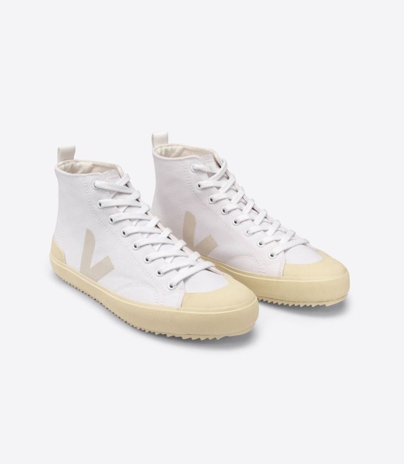 Mens Veja Nova Ht Canvas Trainers White / Beige KSA | VNG-8737