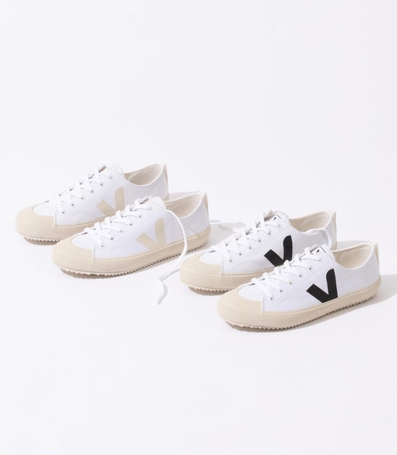 Mens Veja Nova Trainers White / Black KSA | XHV-8314