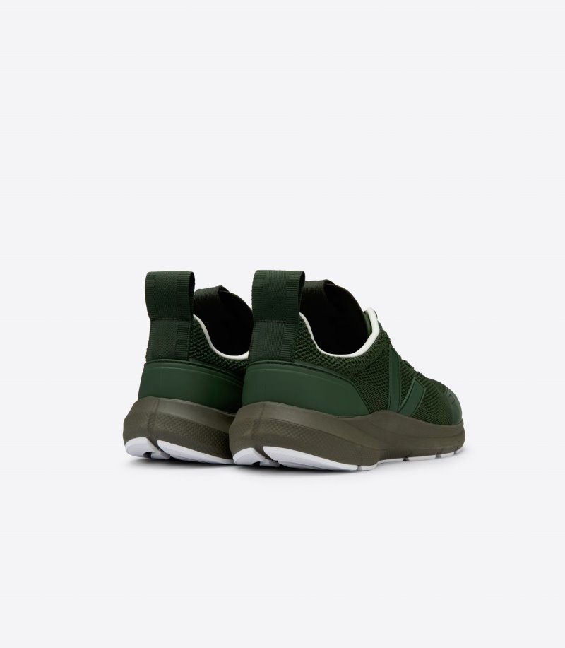 Mens Veja Performance Runner V-knit Veja X Rick Owens Trainers Dark Green KSA | 40NCCJ