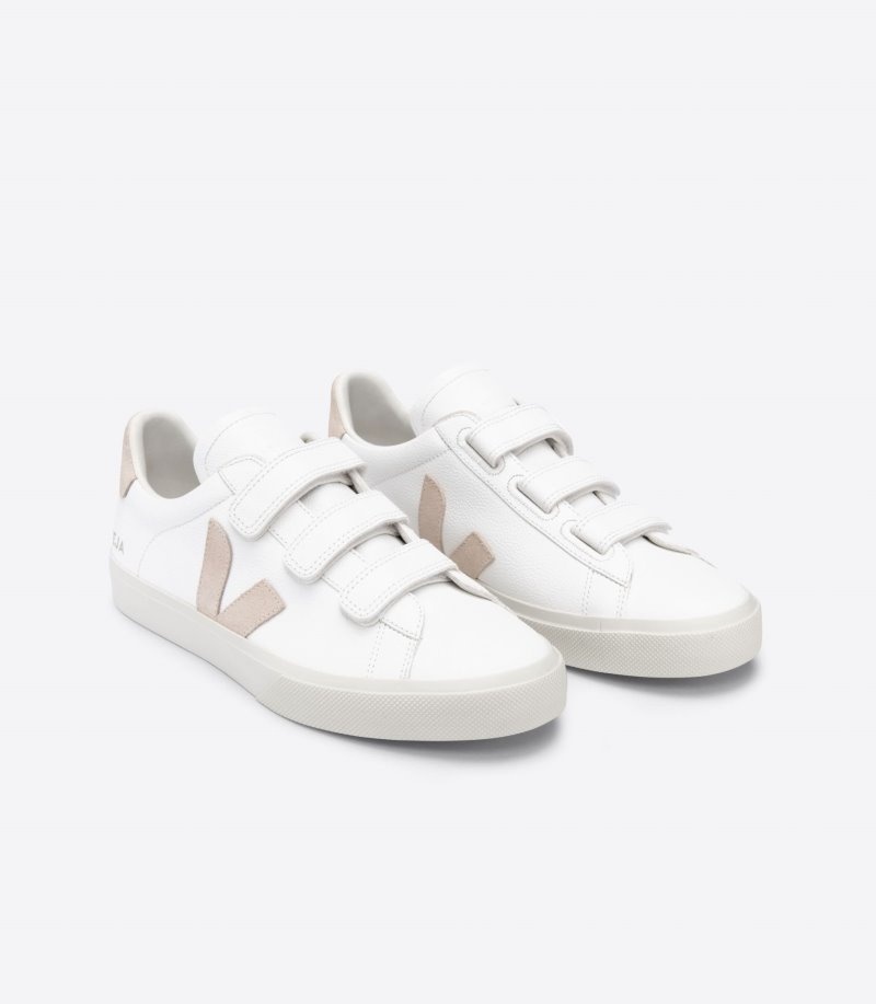 Mens Veja Recife Chromefree Leather Trainers White / Beige KSA | HIZIYV