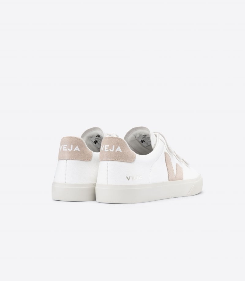 Mens Veja Recife Chromefree Leather Trainers White / Beige KSA | HIZIYV