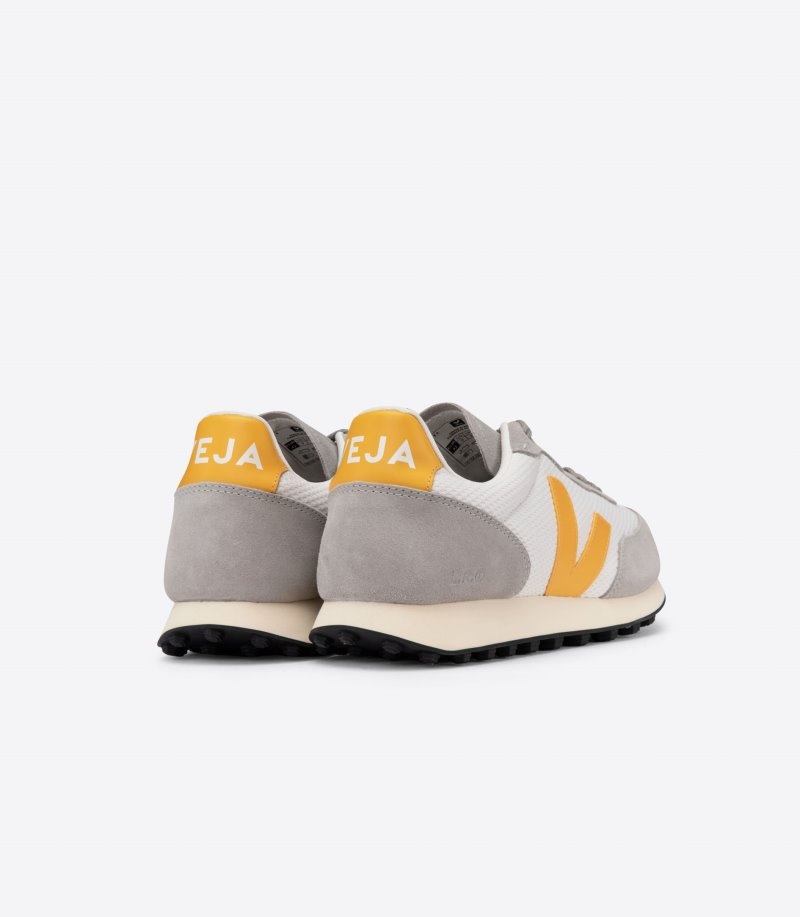 Mens Veja Rio Branco Alveomesh Trainers Grey / White / Yellow KSA | I8JV79