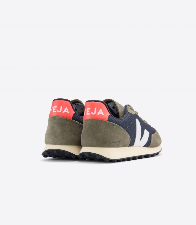 Mens Veja Rio Branco Alveomesh Trainers Olive / Navy KSA | Y4HFQE