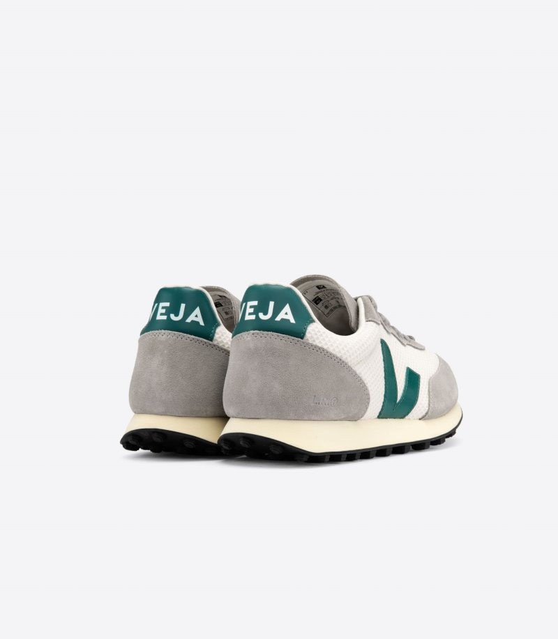 Mens Veja Rio Branco Hexamesh Gravel Trainers Grey / White / Green KSA | IX3S0A